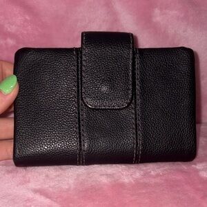 Fossil Multifunction Black Leather Wallet NWOT
